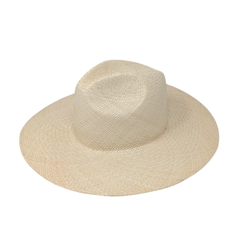 Stetson Straw Wide Brim Fedora Hat Natural Boho Western Sun Hat Small